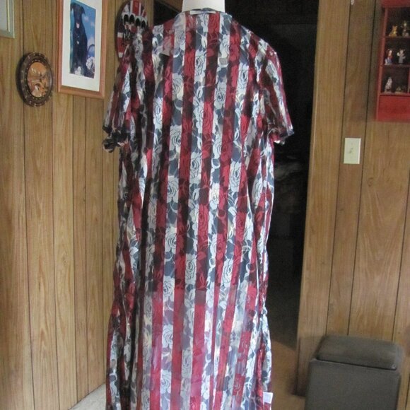 CRAZY TRAIN YAY USA LACE REVERSIABLE DUSTER - Picture 7 of 10